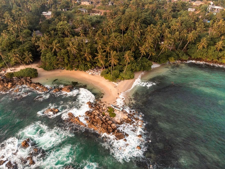 Sunset at Secret Beach in Mirissa